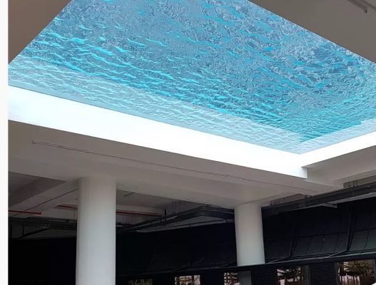 underwater transparent swimming pool
