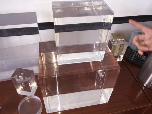 Clear Acrylic Cubes in Various Sizes 