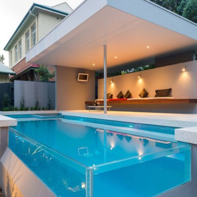 transparent swimming pool